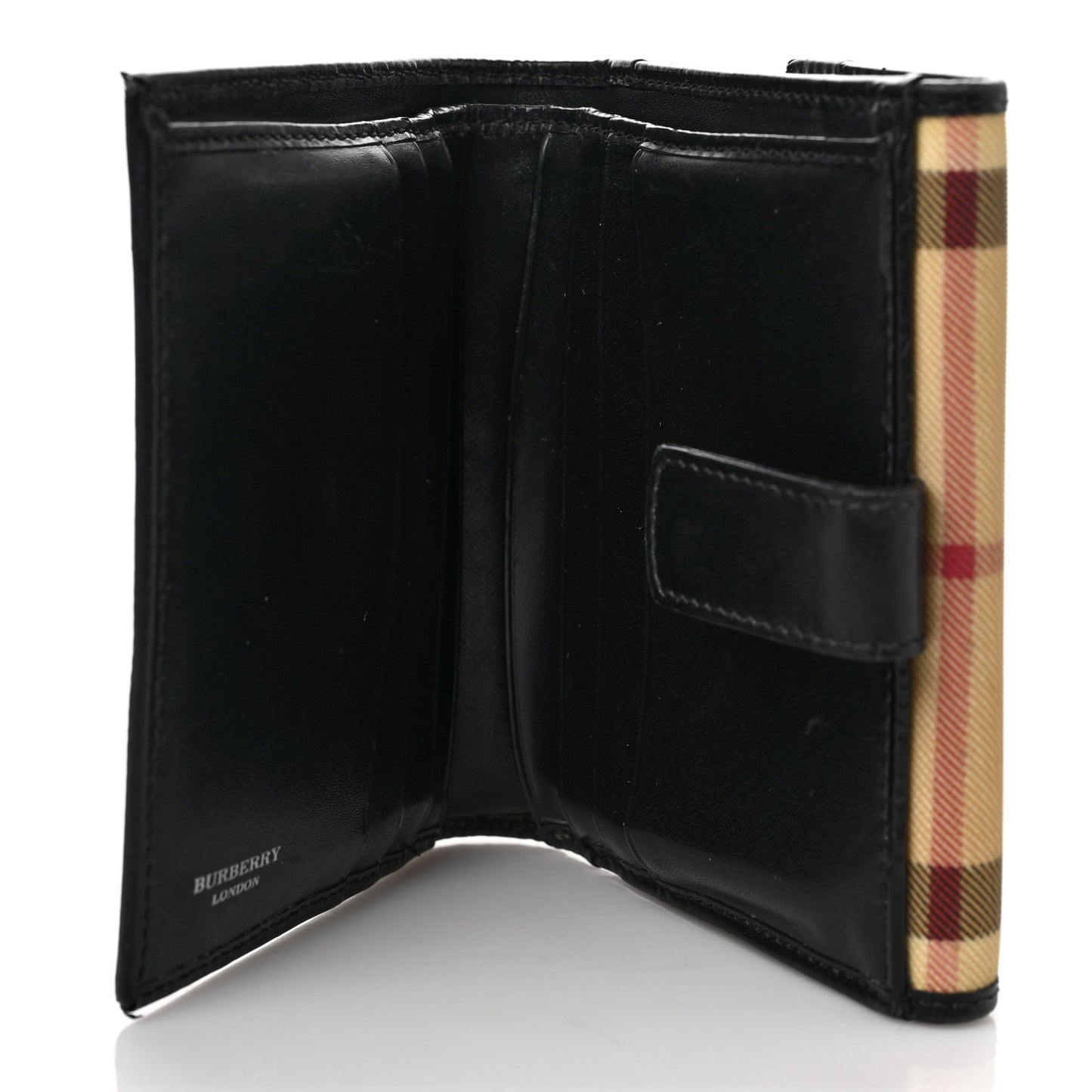 House Check Compact Wallet Black