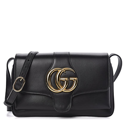 Gucci Vitello Palmellato Lux Small Arli Flap Shoulder Bag Black 1 of 12