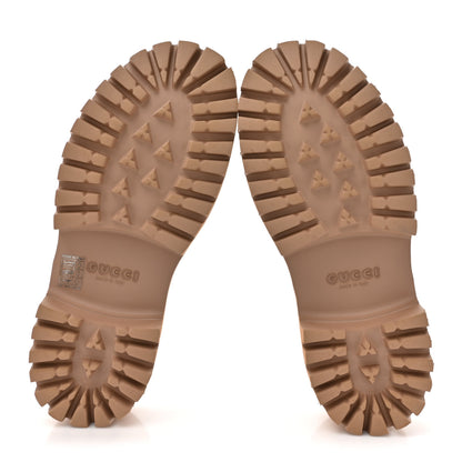 Gucci Rubber GG Monogram Perforated Elea Platform 55mm Lug Sole Sandals 41 Vintage Camel 5 of 11