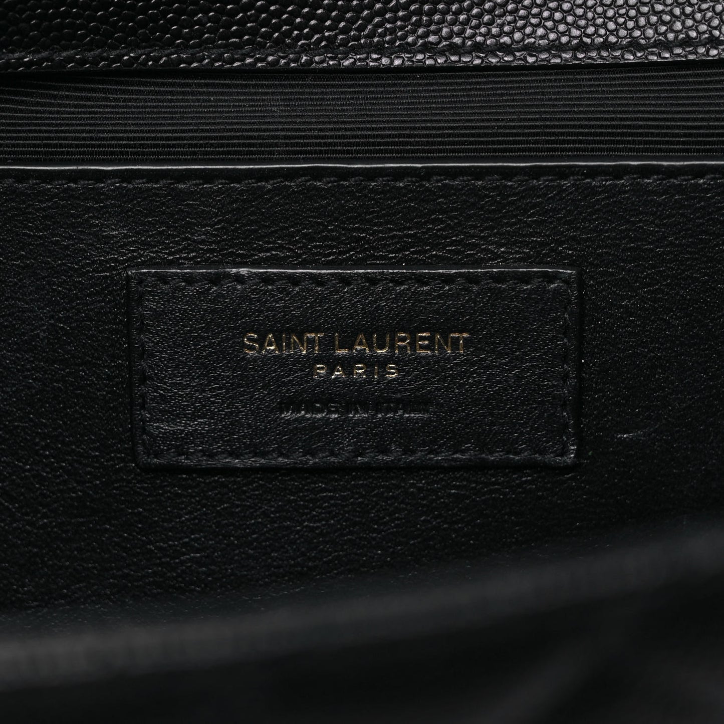 Grain De Poudre Textured Mixed Matelasse Triquilt Medium Monogram Satchel Black