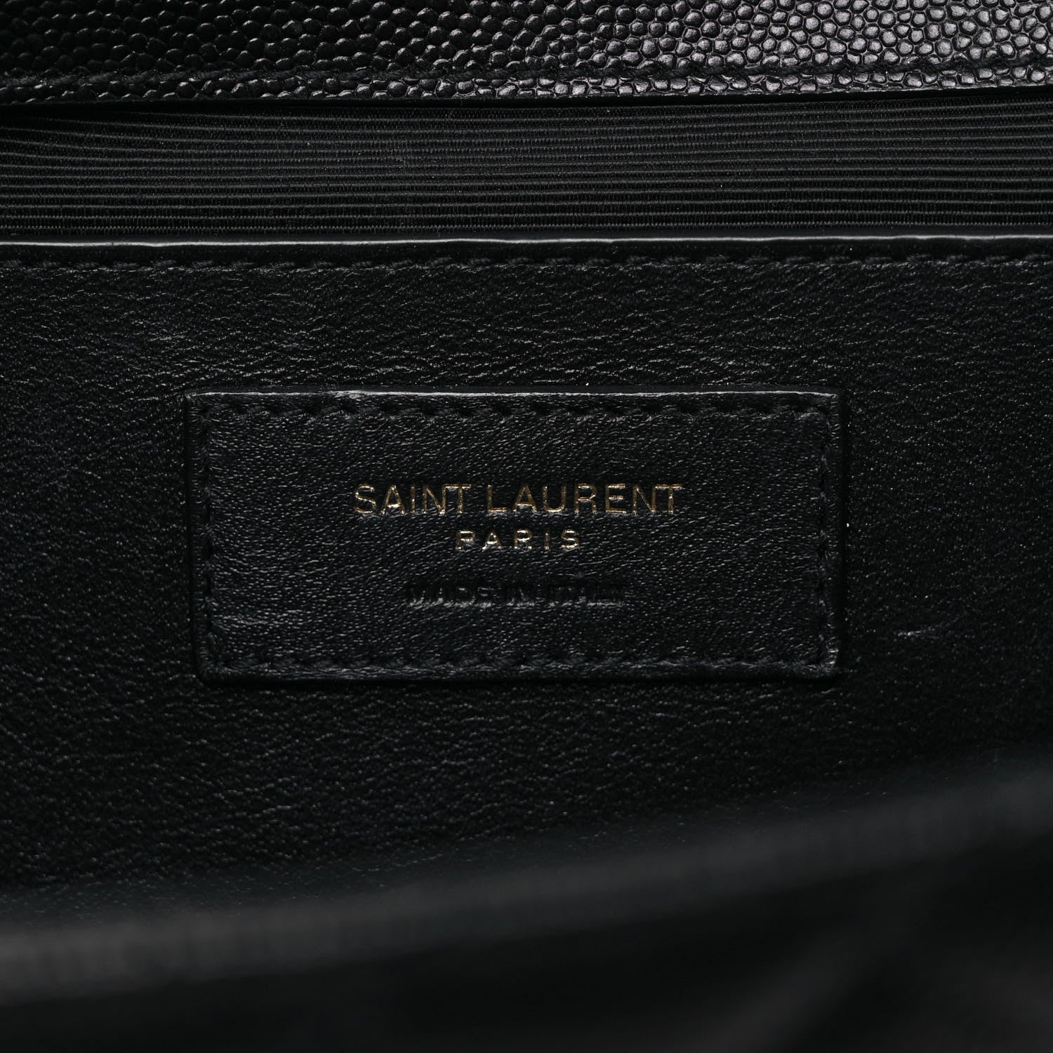 Saint Laurent Grain De Poudre Textured Mixed Matelasse Triquilt Medium Monogram Satchel Black 6 of 8