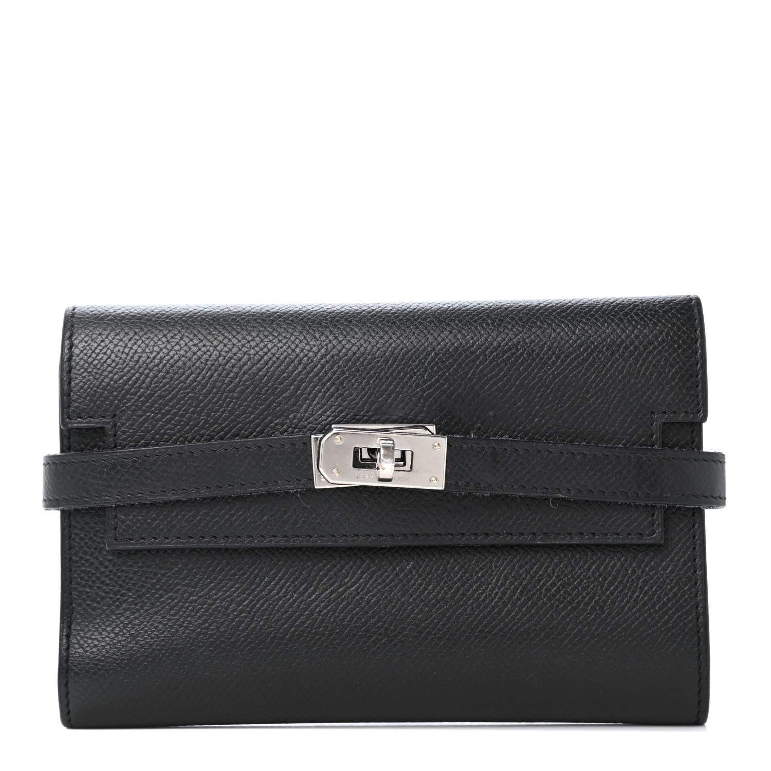 Hermes Epsom Medium Kelly Wallet Black 1 of 4