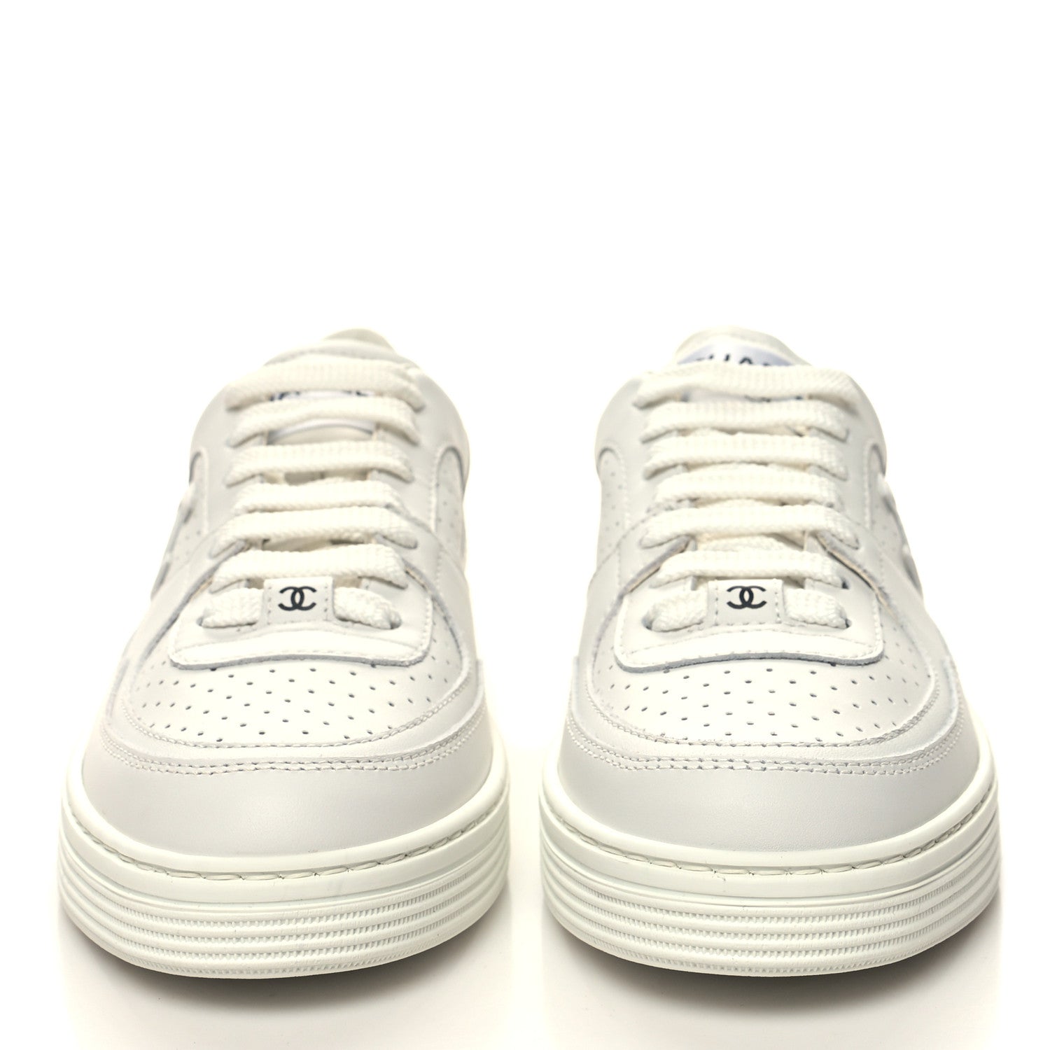 Chanel Calfskin CC Womens Sneakers 36 White 2 of 9