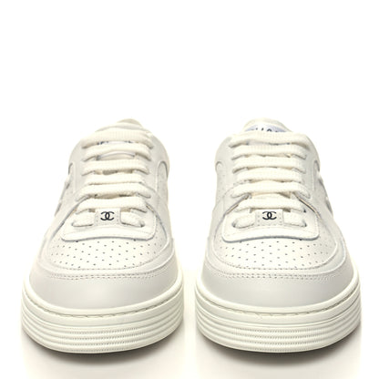 Chanel Calfskin CC Womens Sneakers 36 White 2 of 9