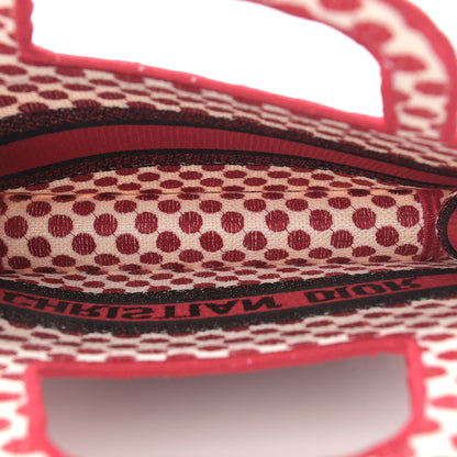 Christian Dior Canvas DiorAmour Dots Mini Book Tote Red 5 of 9