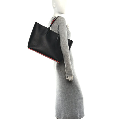 Christian Louboutin Calfskin Spikes East West Cabata Tote Black 2 of 13
