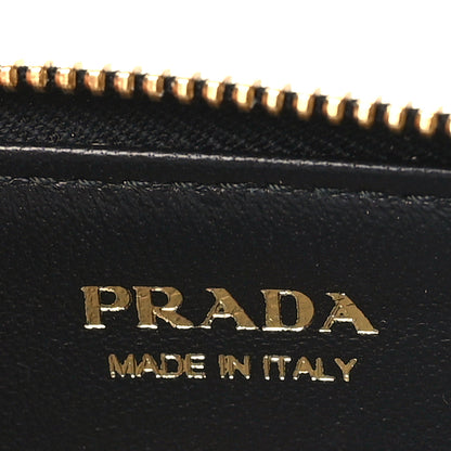 Prada Vitello Move Zip Around Keychain Black 6 of 7