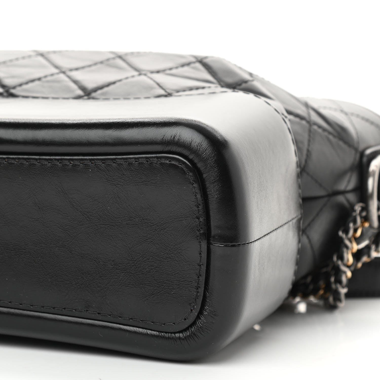 Chanel Aged Calfskin Quilted Medium Gabrielle Hobo Black 9 of 9