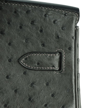Hermes Ostrich Birkin 30 Graphite 26 of 27