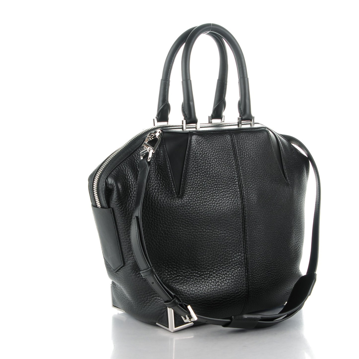 Pebbled Calfskin Small Emile Black