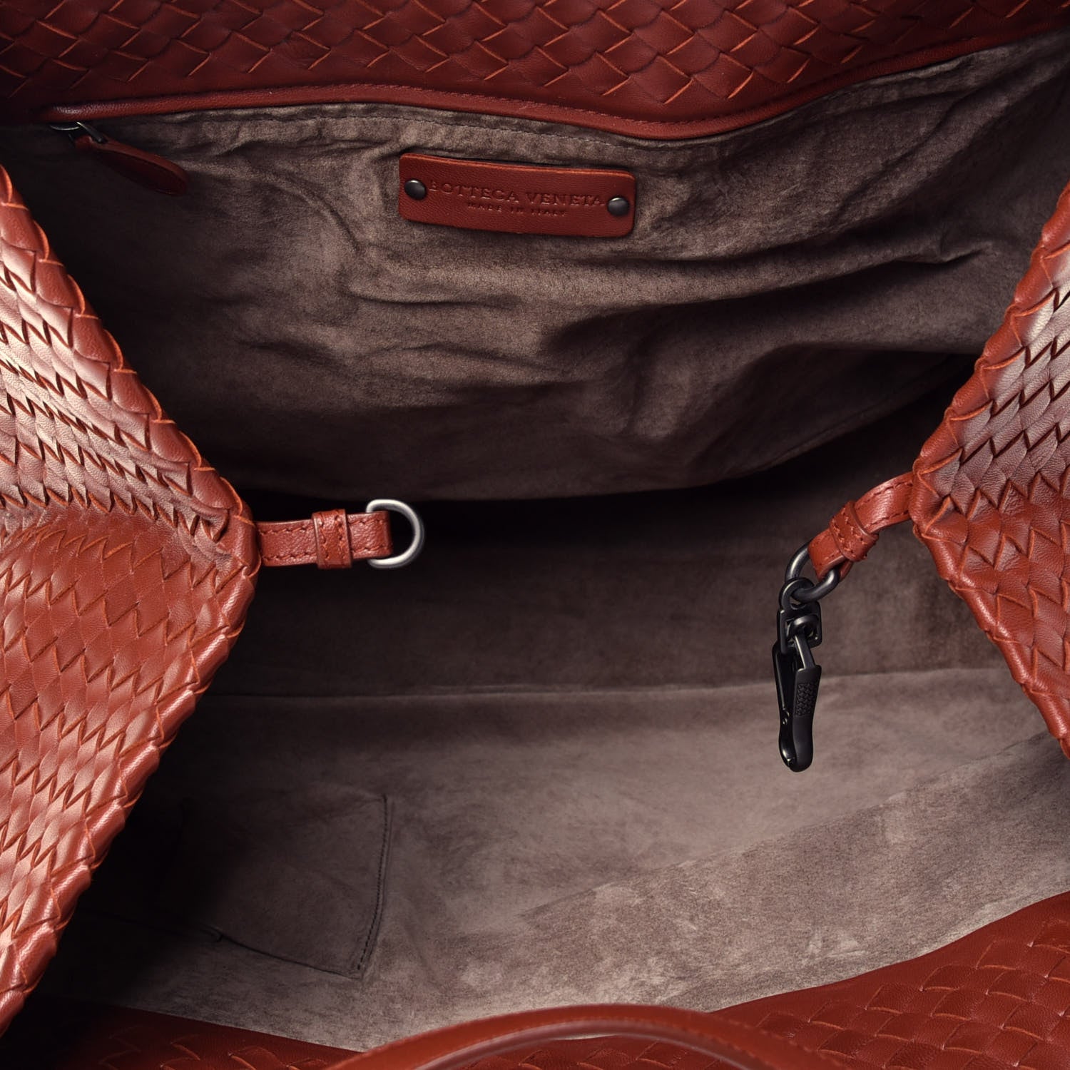 Bottega Veneta Nappa Intrecciato Large Seamless Tote Burnt Red 5 of 10
