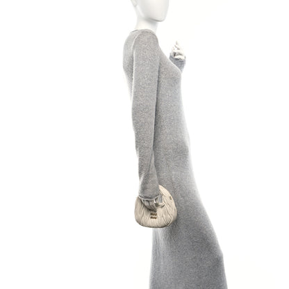 Miu Miu Nappa Matelasse Mini Wander Hobo White 2 of 11