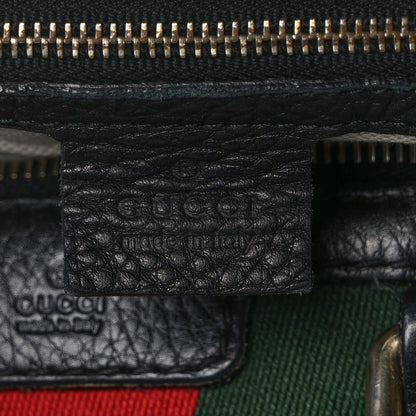 Gucci Calfskin Vintage Web Medium Boston Black 7 of 17
