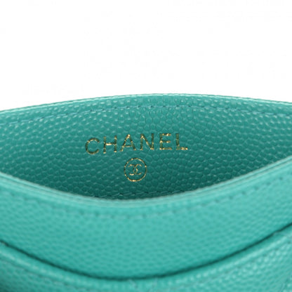 Chanel Caviar Quilted Card Holder Turquoise 6 of 8