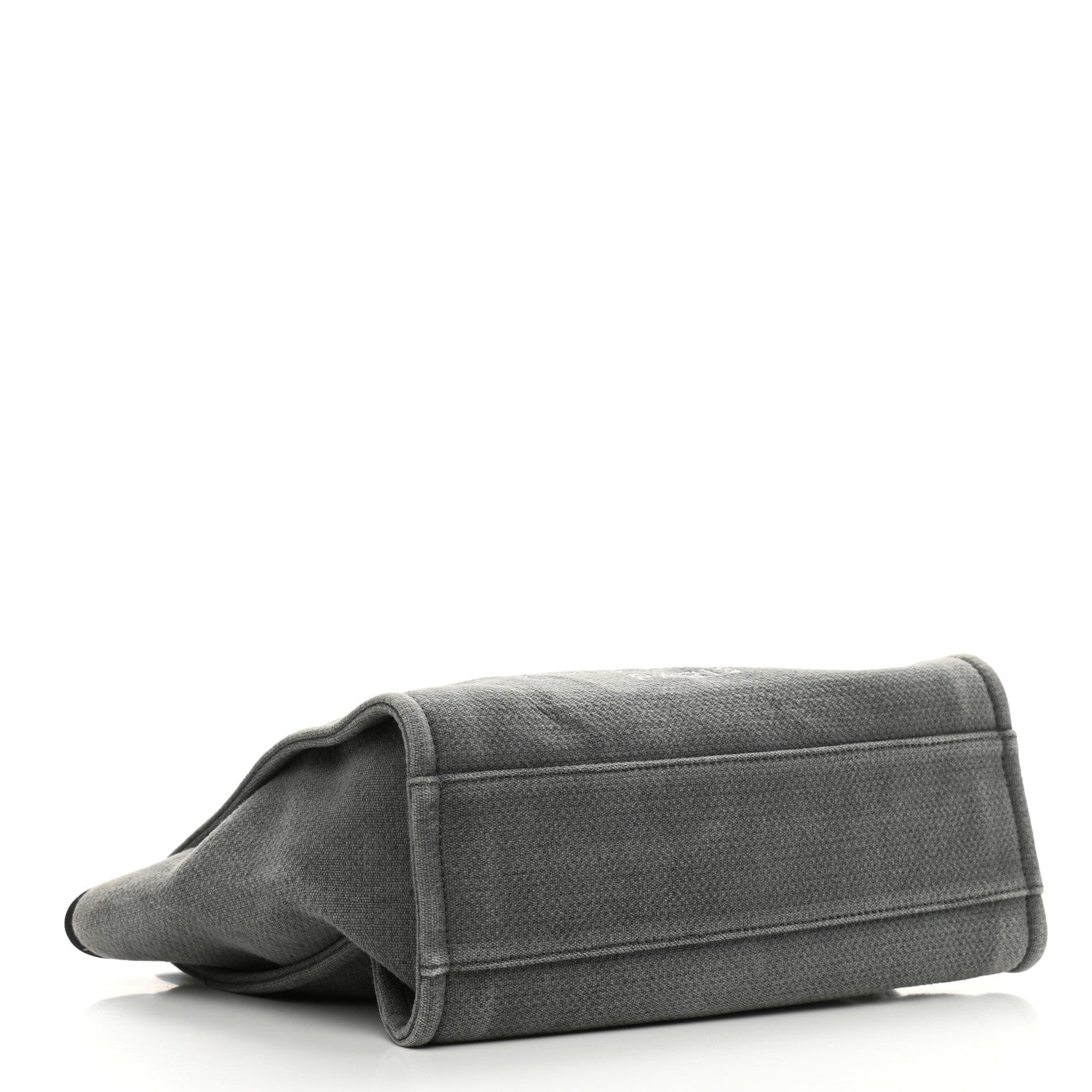 Chanel Canvas Small Deauville Tote Grey 4 of 11