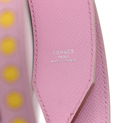 Hermes Epsom 30mm Hexagone Tressage Shoulder Strap Mauve Sylvestre Rouge H Jaune de Naples 3 of 6