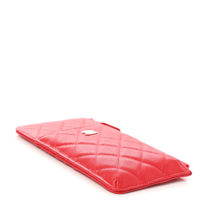 Chanel Caviar Quilted Classic iPhone Pouch Red 4 of 8