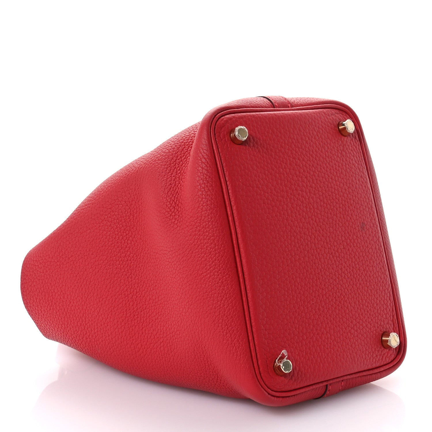 Hermes Taurillon Clemence Picotin Lock 18 PM  Rouge Casaque 4 of 11