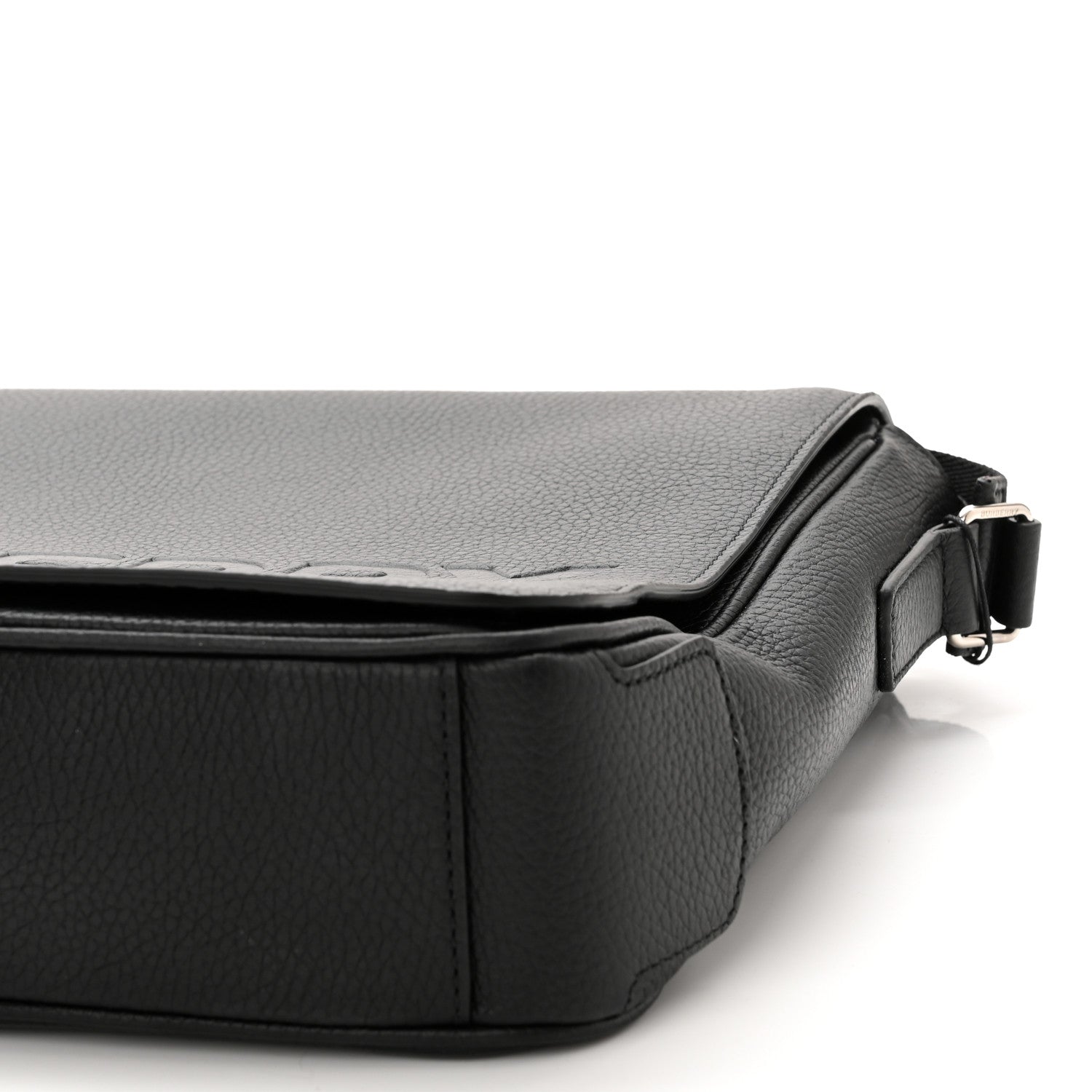 Burberry Grainy Calfskin Embossed Bruno Messenger Black 9 of 9