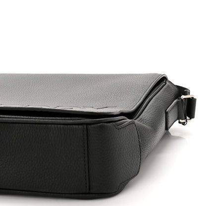 Burberry Grainy Calfskin Embossed Bruno Messenger Black 9 of 9