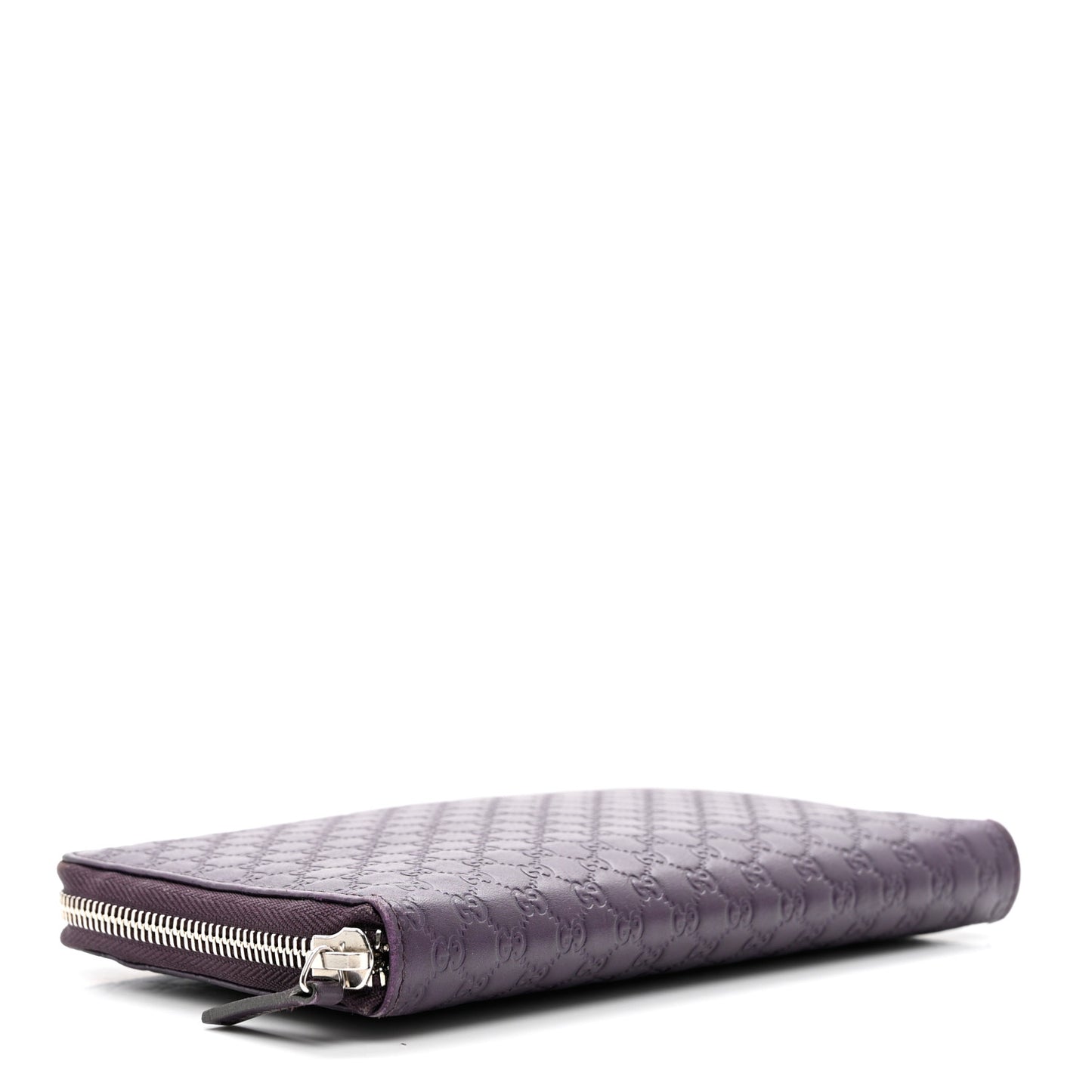 Microguccissima Zip Around Organizer Wallet Purple