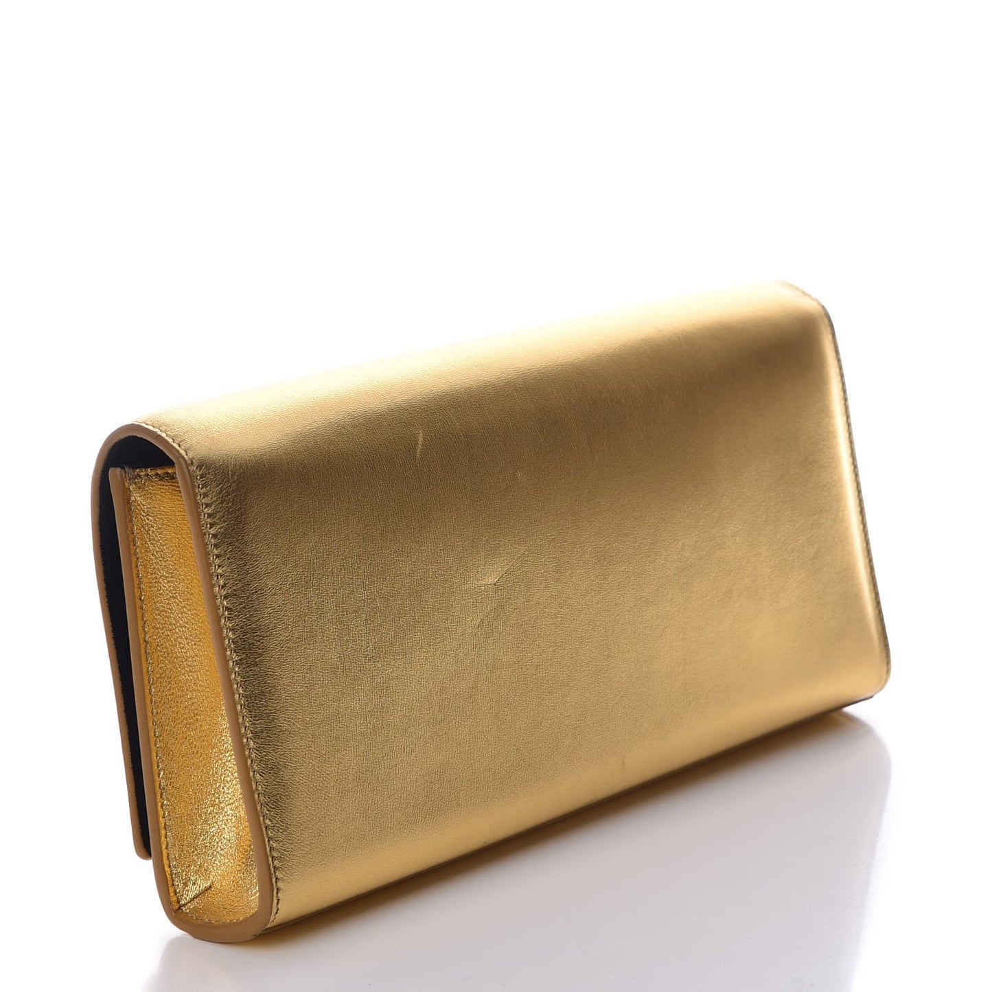 Metallic Calfskin Monogram Cassandre Clutch Ciad