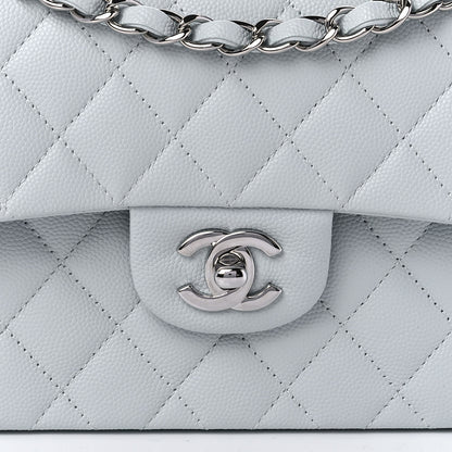 Chanel Caviar Quilted Small Double Flap Light Blue 9 of 11