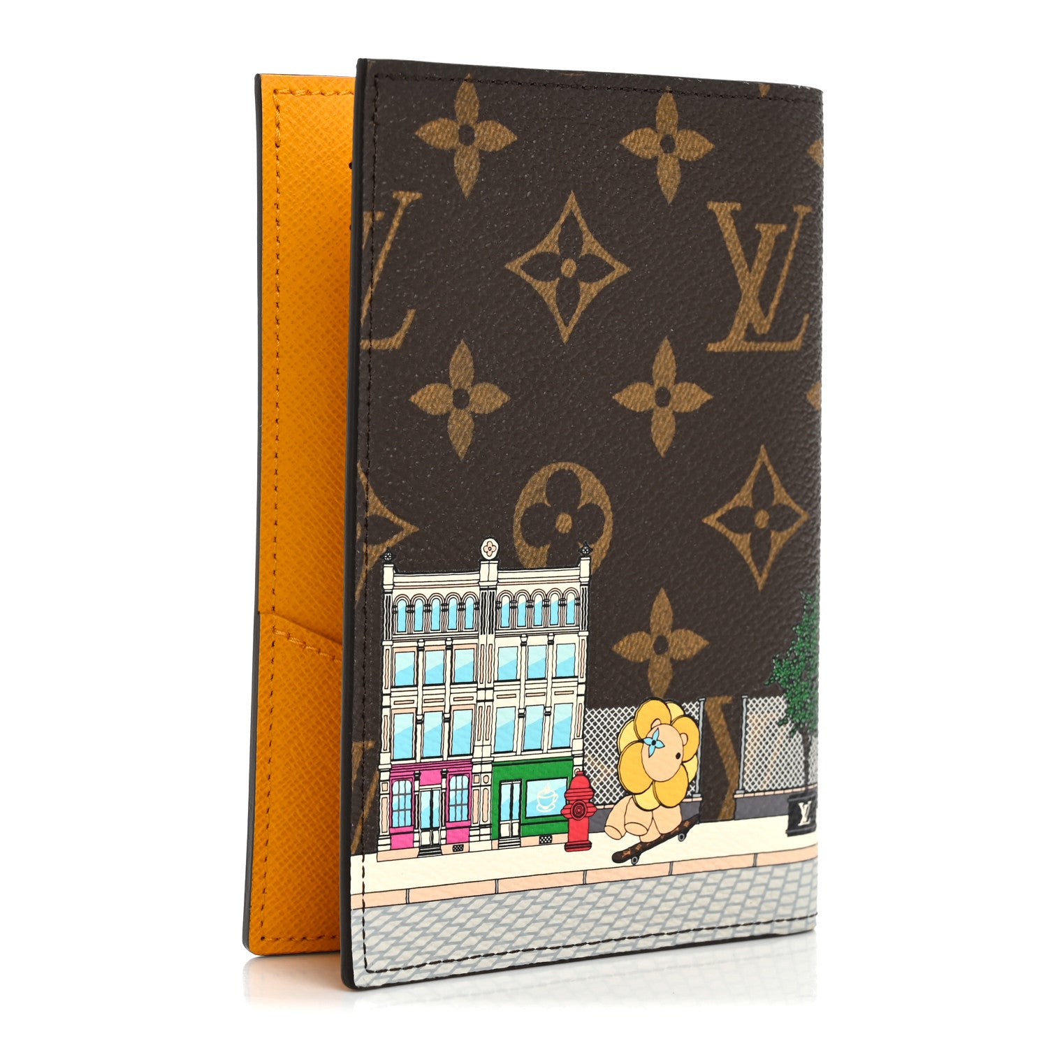 Louis Vuitton Monogram 2022 Christmas Animation New York Soho Passport Cover Yellow 3 of 6