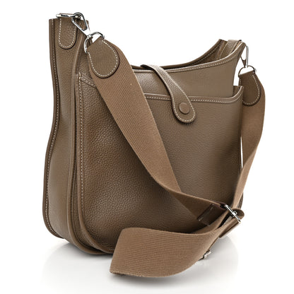 Hermes Taurillon Clemence Evelyne III PM Etoupe 4 of 12