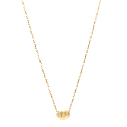 Tiffany 18K Yellow Gold 9mm Elsa Peretti Bean Pendant Necklace 1 of 5