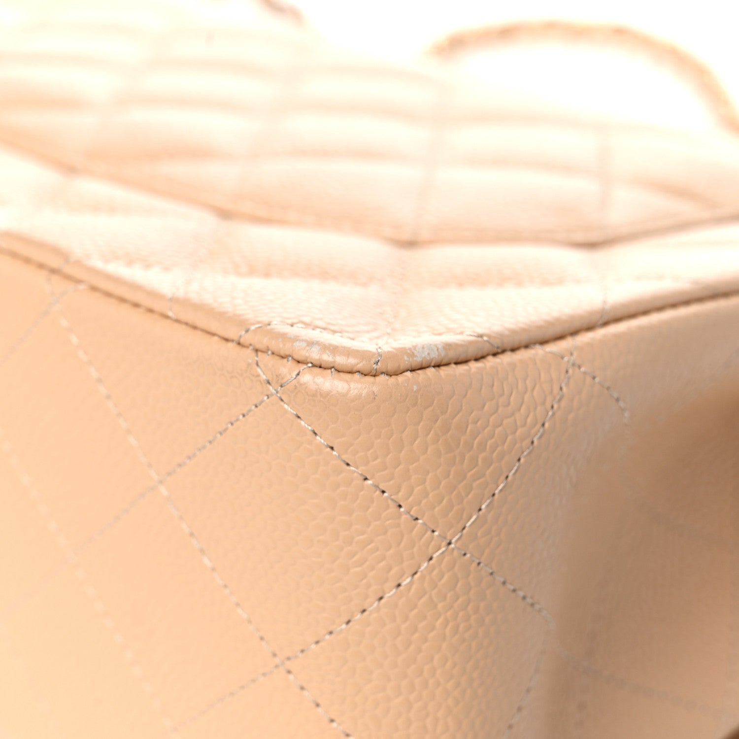 Chanel Caviar Quilted Jumbo Double Flap Beige Clair 11 of 12
