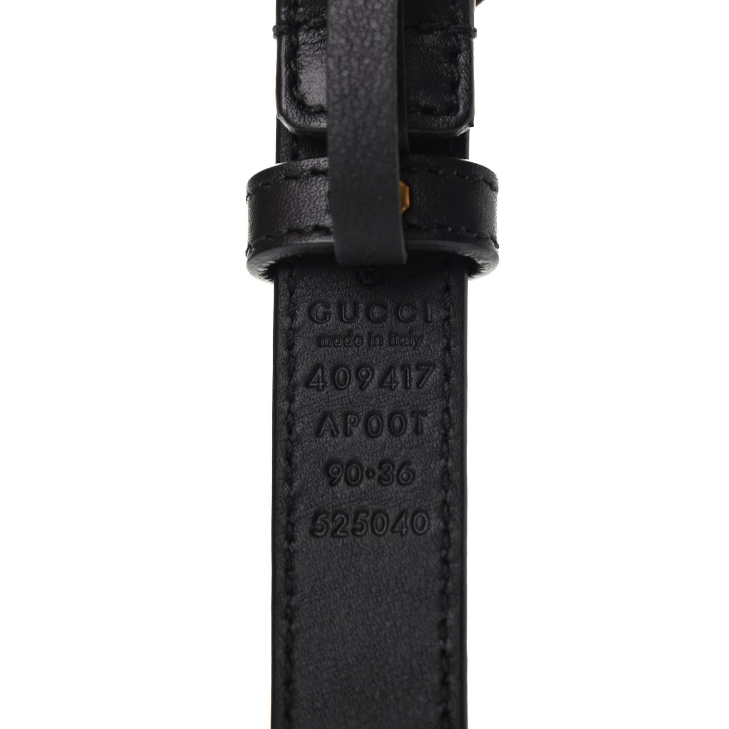 Gucci Calfskin Double G 20mm Belt 90 36 Black 4 of 4