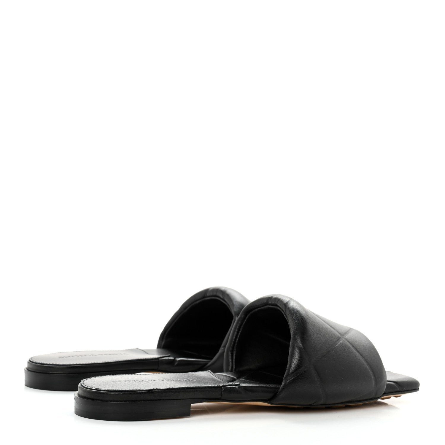 Bottega Veneta Nappa Quilted Rubber Lido Flat Sandals 37 Black 4 of 7