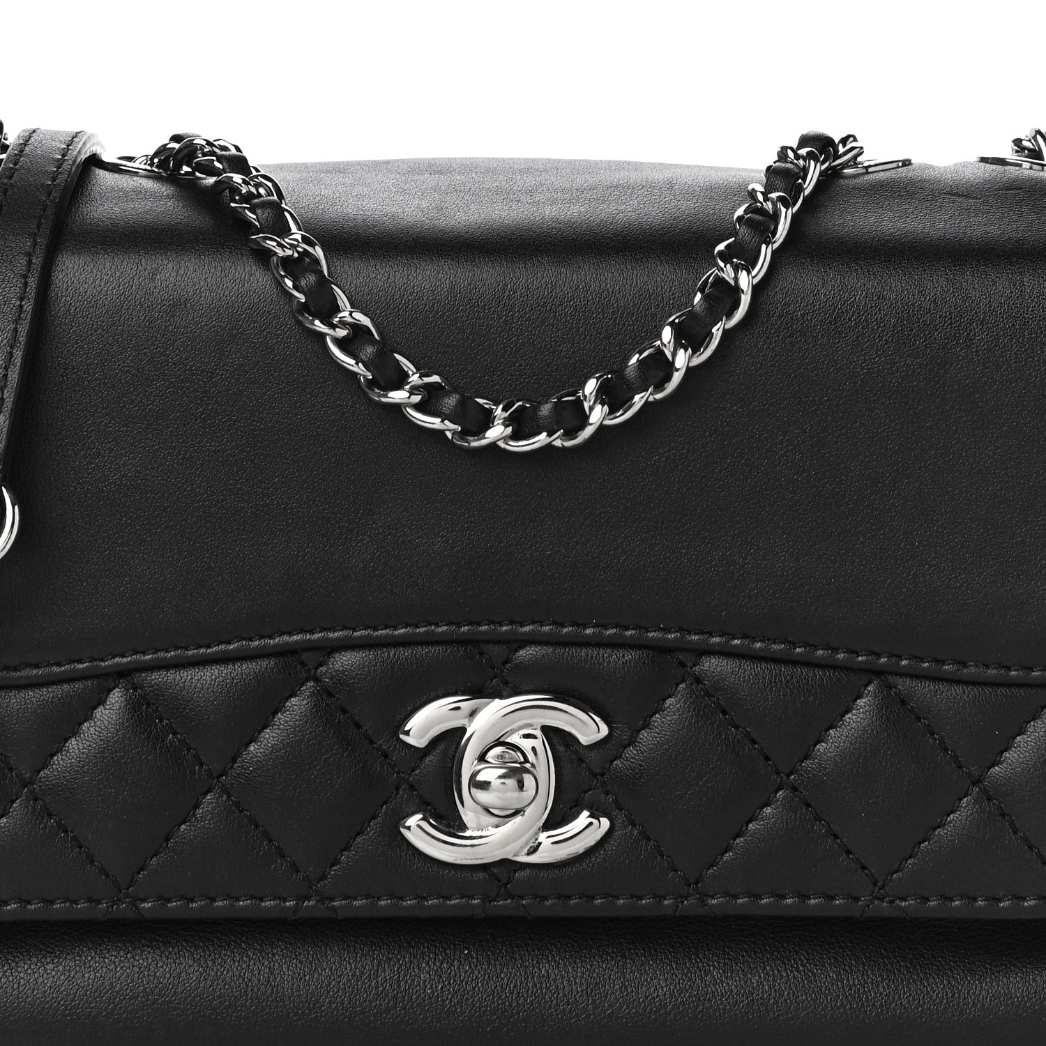 Chanel Calfskin Mini Tramezzo Flap Black 8 of 11