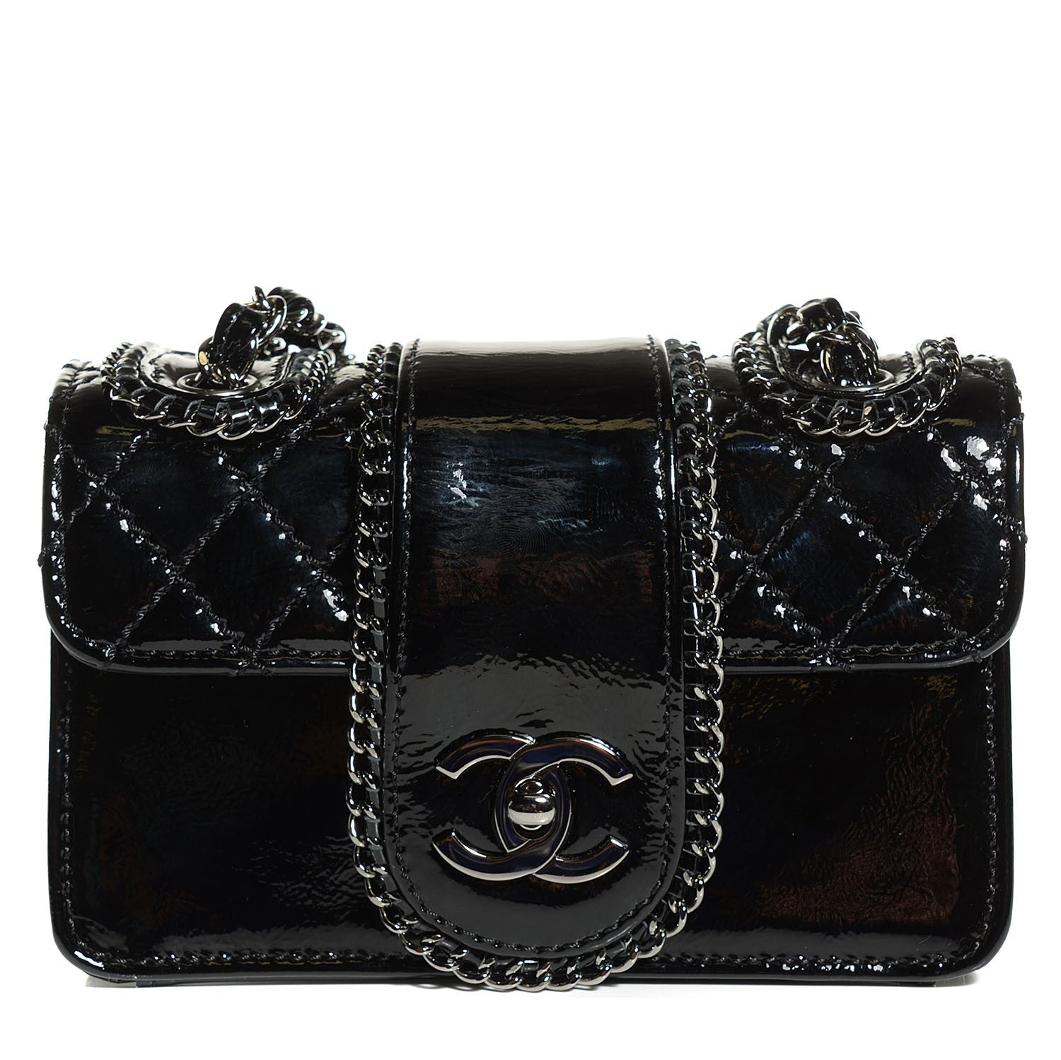 Chanel Patent Mini Madison Flap Black 1 of 8