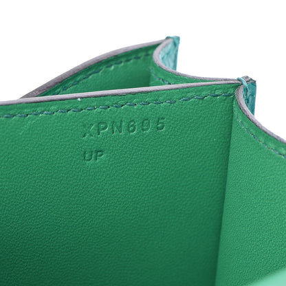 Hermes Epsom Enamel Constance 18 Bleu Paon Menthe 13 of 17