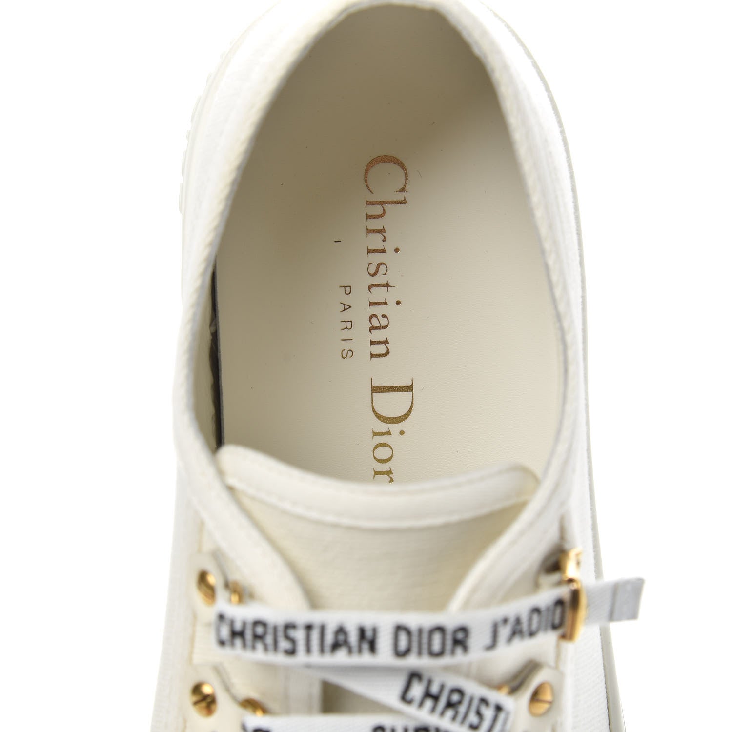 Christian Dior Canvas Walk'n Dior Low Top Sneakers 38.5 White 6 of 9