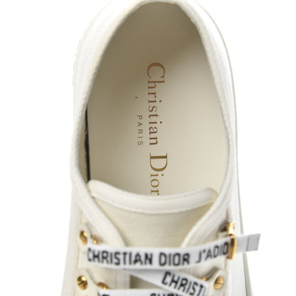 Christian Dior Canvas Walk'n Dior Low Top Sneakers 38.5 White 6 of 9
