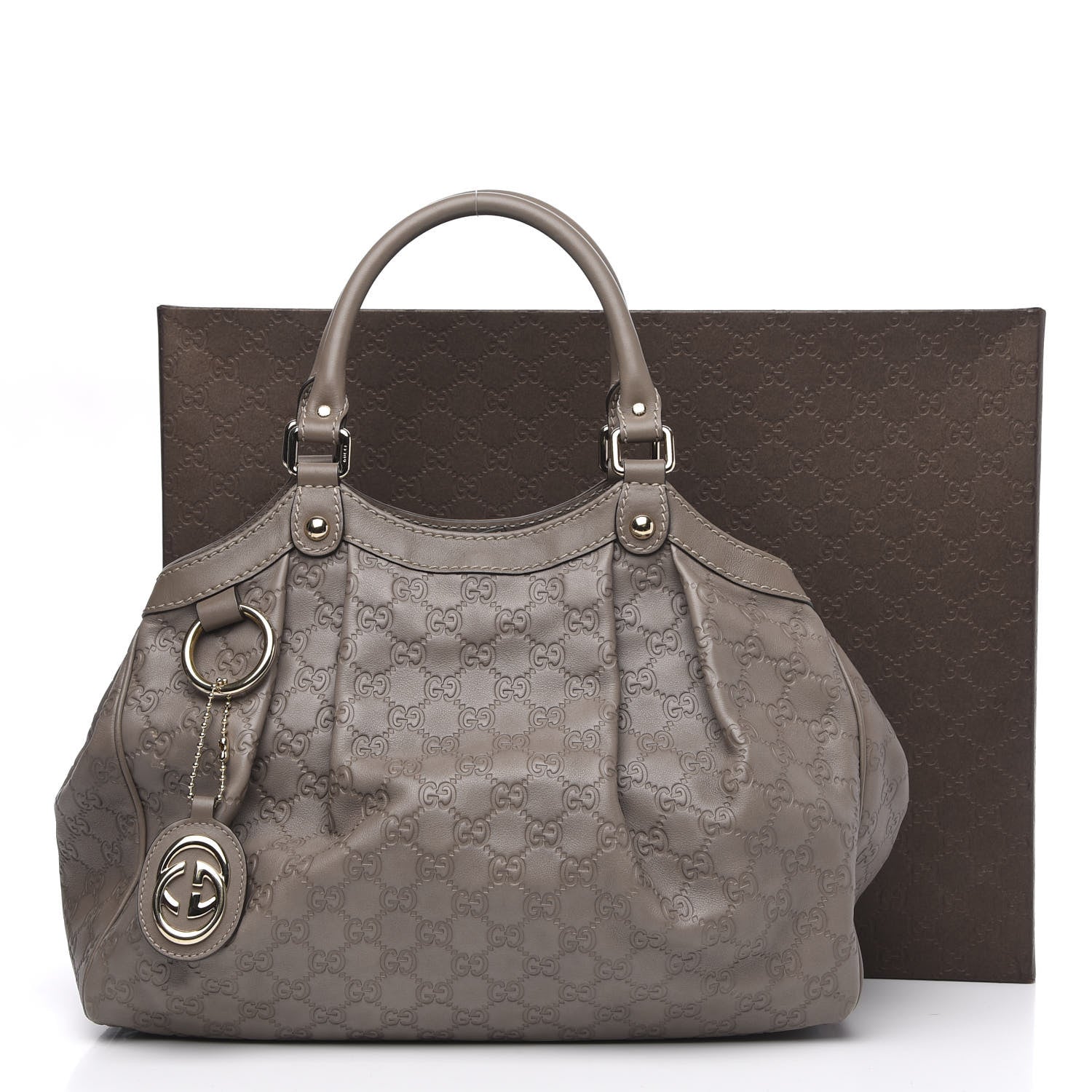 Gucci Guccissima Medium Sukey Tote Taupe 10 of 10