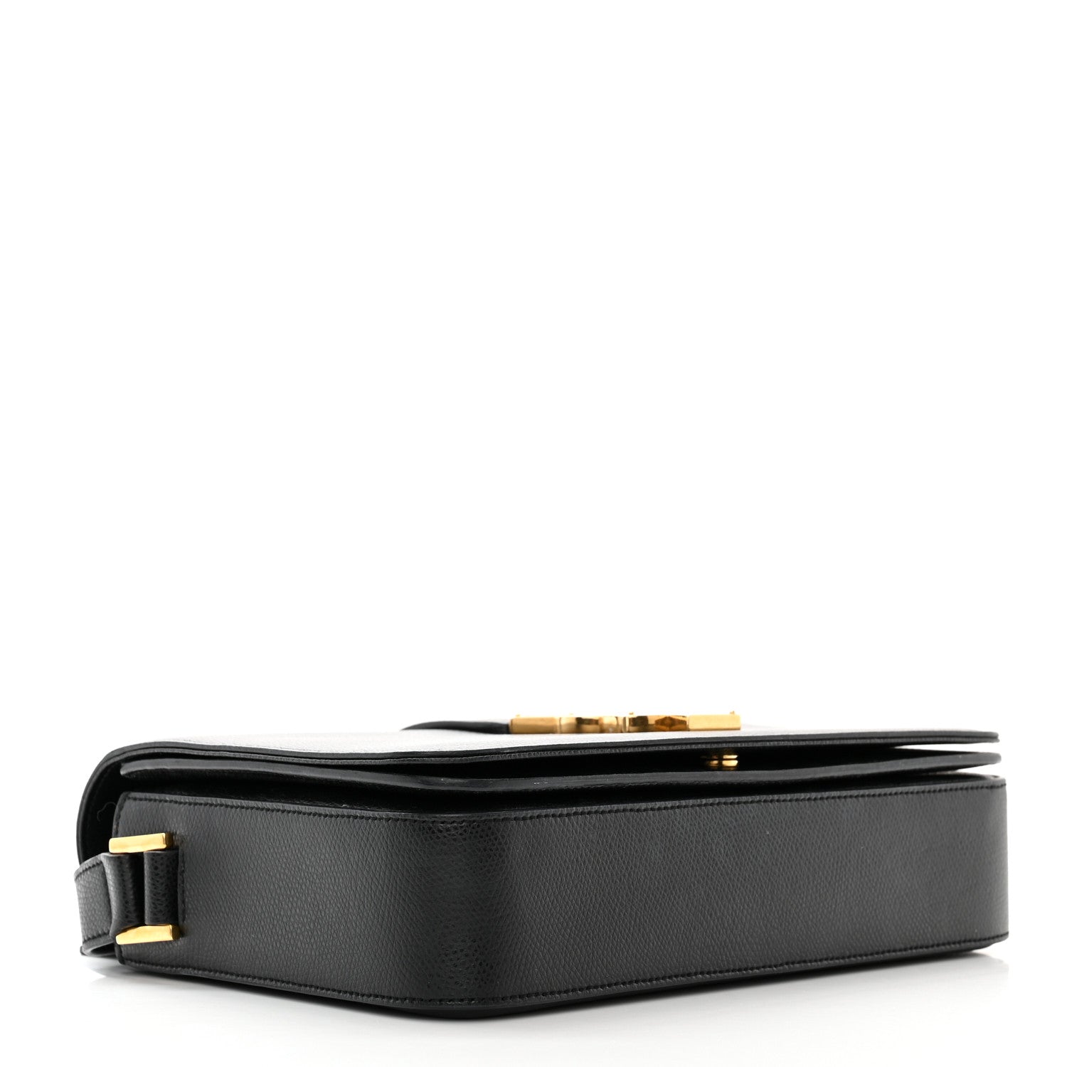 Saint Laurent Textured Calfskin Medium Classic Monogram Universite Bag Black 4 of 12