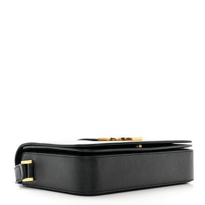 Saint Laurent Textured Calfskin Medium Classic Monogram Universite Bag Black 4 of 12