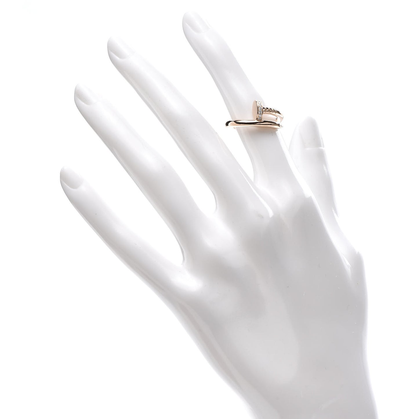 18K Pink Gold Diamond Juste Un Clou Ring 52 6