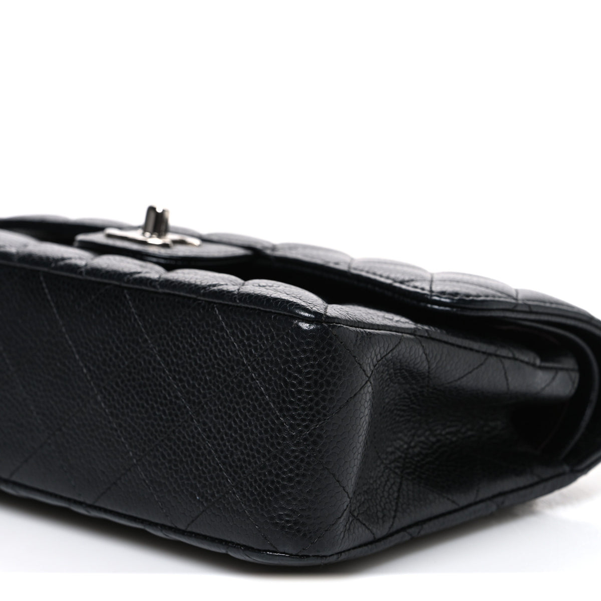 Caviar Quilted Small Double Flap Black