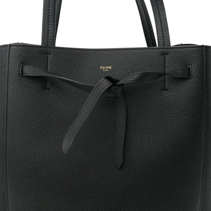 Celine Soft Grained Calfskin Small Belt Cabas Phantom Black 8 of 10