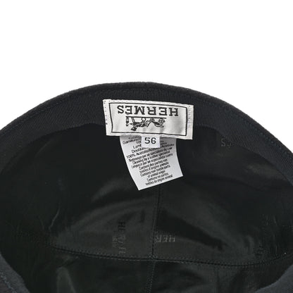 Hermes Cashmere Lambskin Cap 56 Black 7 of 9