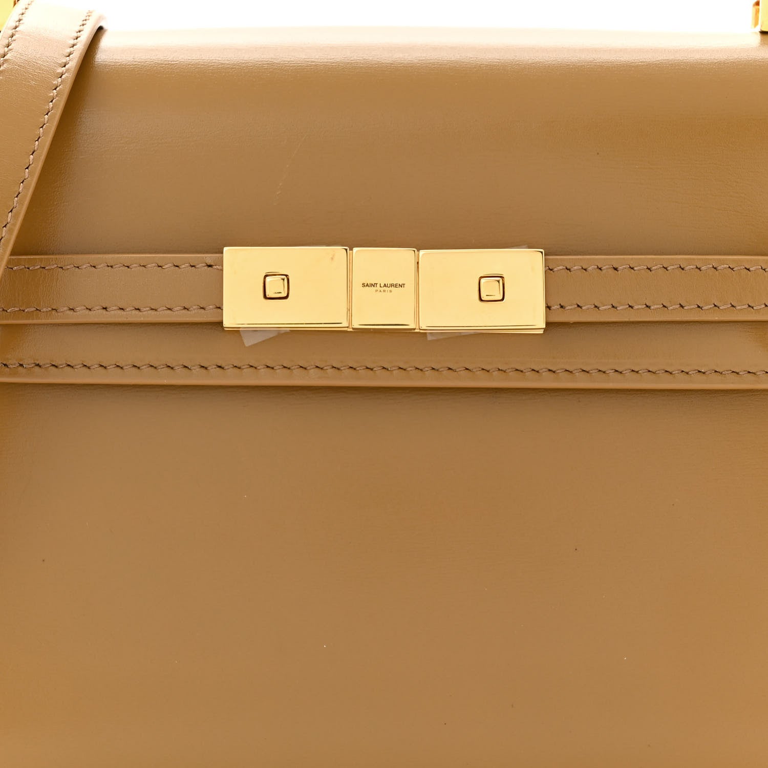 Saint Laurent Smooth Calfskin Mini Manhattan Shoulder Bag Baguette Cheddar 8 of 10