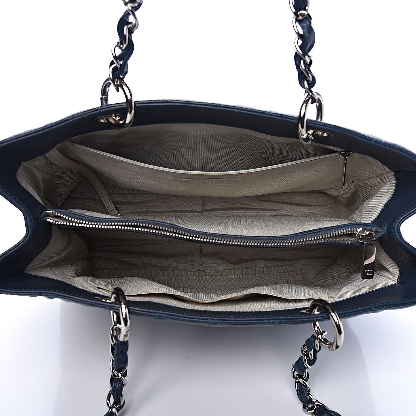 Caviar Quilted Grand Shopping Tote GST Dark Blue