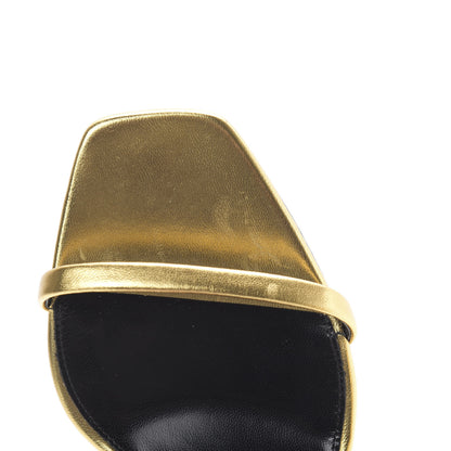 Saint Laurent Calfskin Opyum Sandals 39 Oro 7 of 12
