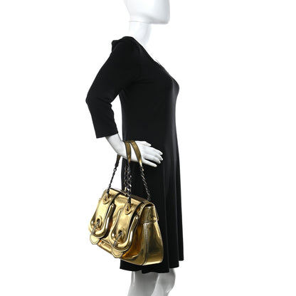 Fendi Patent Calfskin B Bag Gold 2 of 17