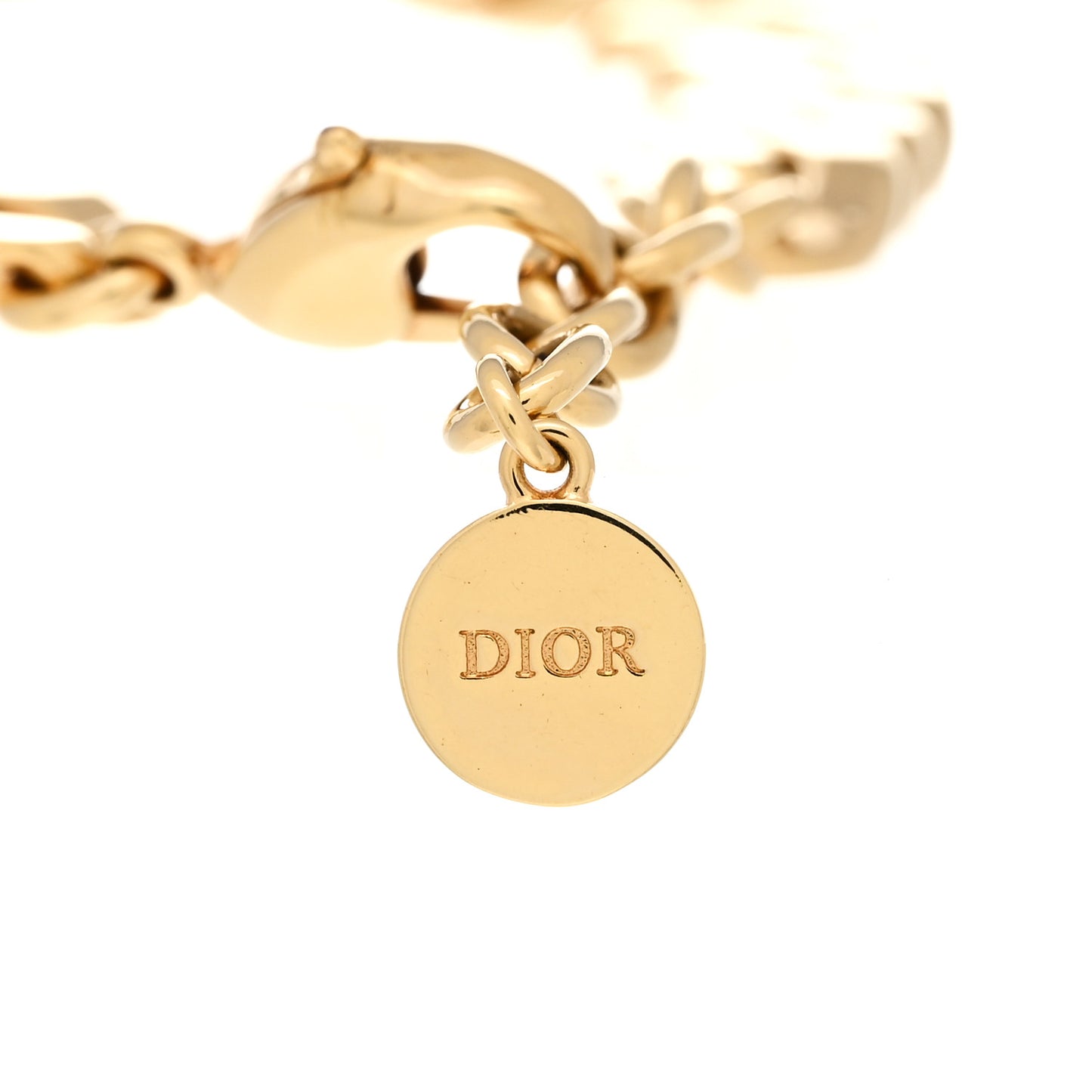 Brass CD Icon Chain Bracelet Gold